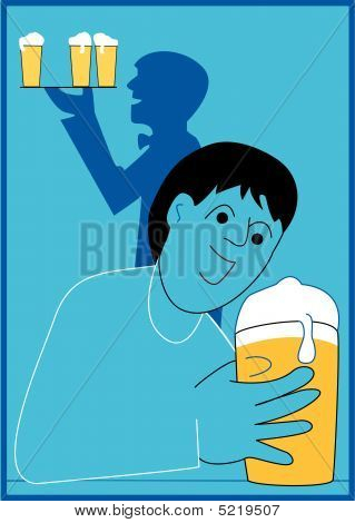 Ragazzo e birra