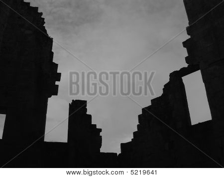 Schatten der eine Ruine.