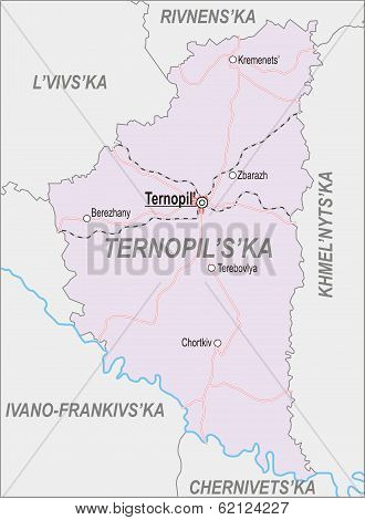 Map Of Ternopil Oblast