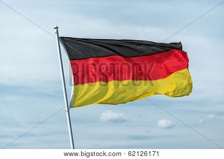 germany flag on fky background