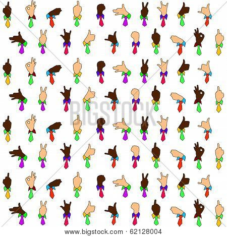 Pattern Hands Boss White.eps