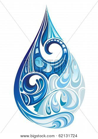 Water drop. Vector illustration