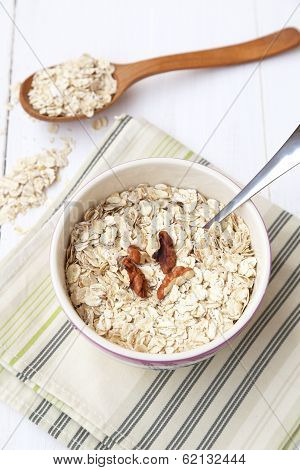 Oatflakes In Bowl