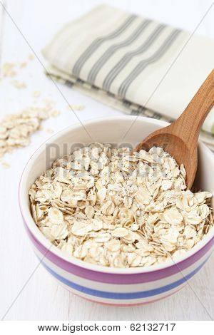 Oatflakes In Bowl
