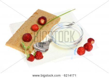Crisp bread And Wild Strawberries.