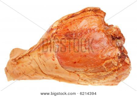 Smoked Ham On White.