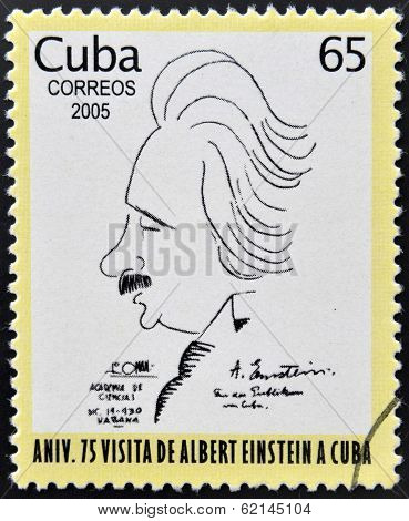 CUBA - CIRCA 2005: A stamp printed in Cuba shows Albert Einstein