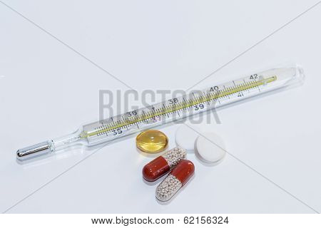 Termometer And Pills