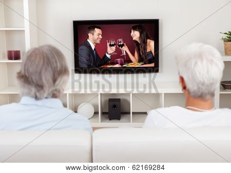 Couple Watching Romantic Television