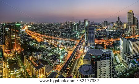 Bangkok View In Night Time