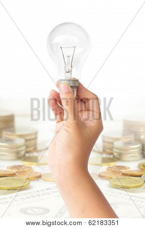 light blub in hand