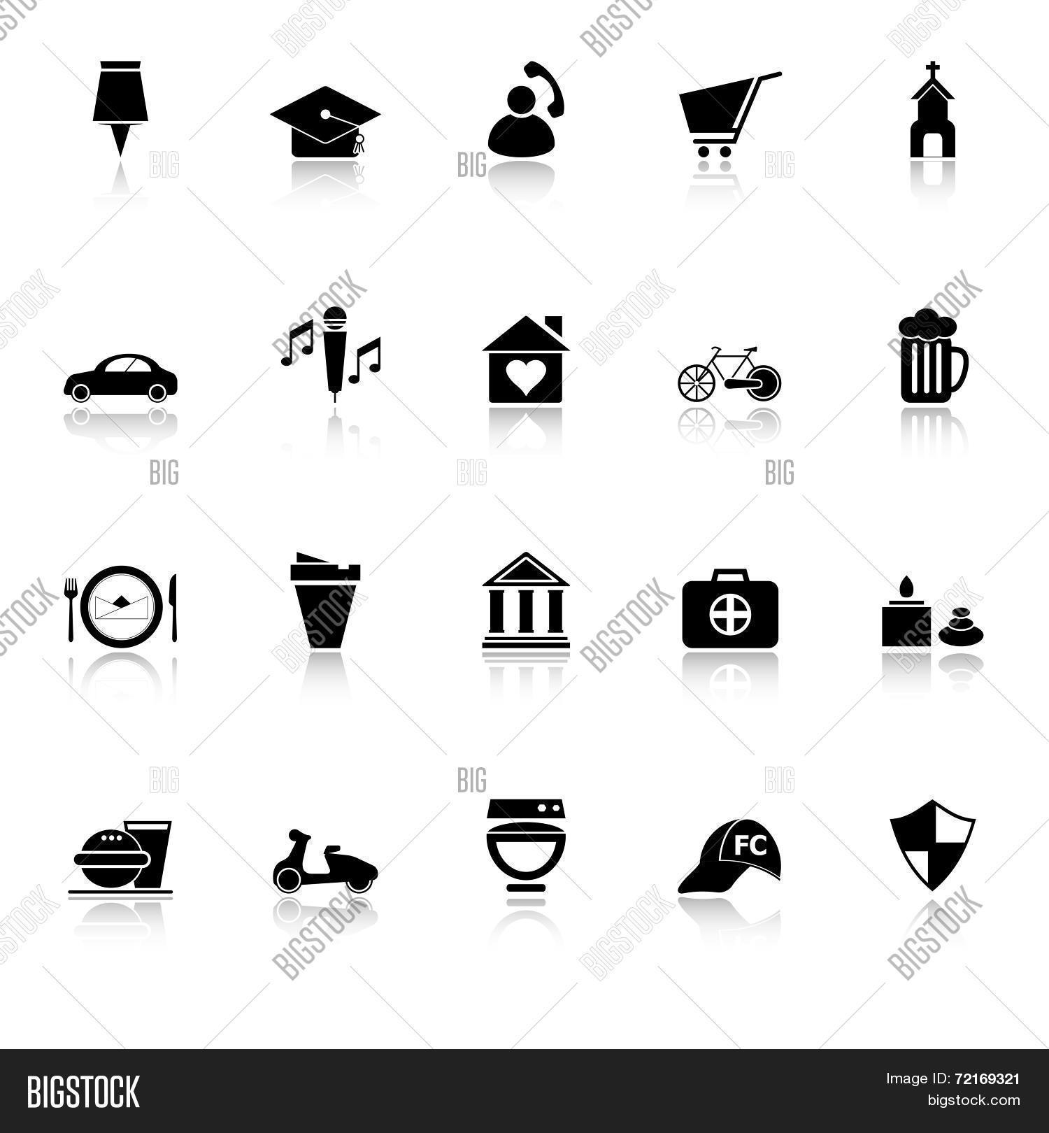 Map Sign Symbol Icons Vector & Photo (Free Trial) | Bigstock