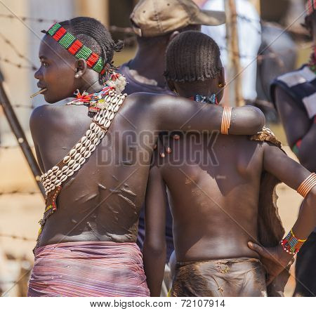 Hamar Women At Village Market.