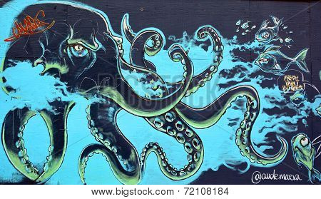 Street art Montreal octopus