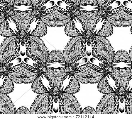 Vector seamless kaleidoscope pattern