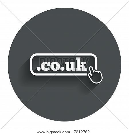 Domain CO.UK sign icon. UK internet subdomain