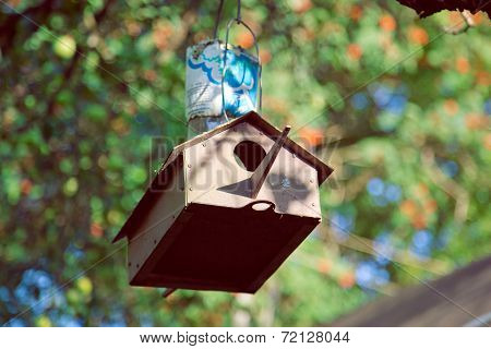 The feeder in the forest