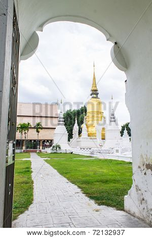 Pagoda At Wat Suan Dok In Chiang Mai, Thailand