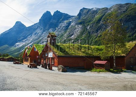 Souvenir Shops In The Traditional Norwegian Style