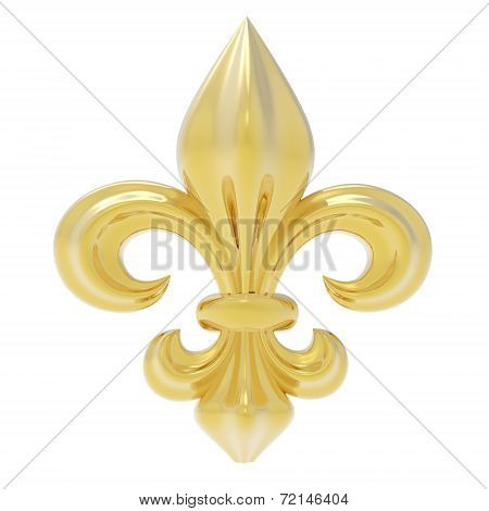 Fleur de lis isolated on white