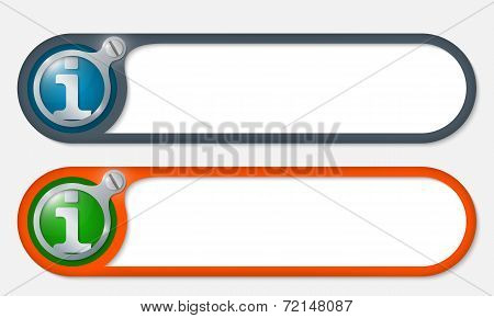 Vector Buttons With Screw And Info Symbol