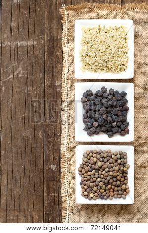 Roveja, Hemp Seeds And Black Chickpea