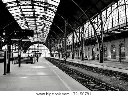 Atmosphere At A Train Main Station