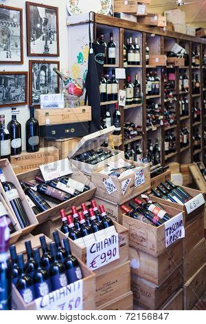 Chianti Wine Bottles In Sale