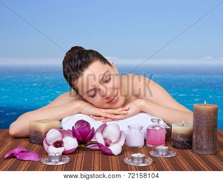 Young Woman In A Spa