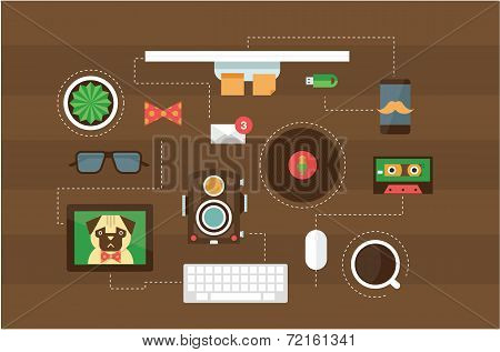 hipster desk header