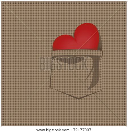 Heart in your pocket plaid shirt