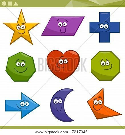 Cartoon Basic Geometric Shapes
