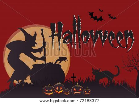 Witch vector image