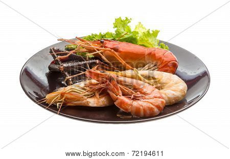 Giant Freshwater Prawn And King Prawns