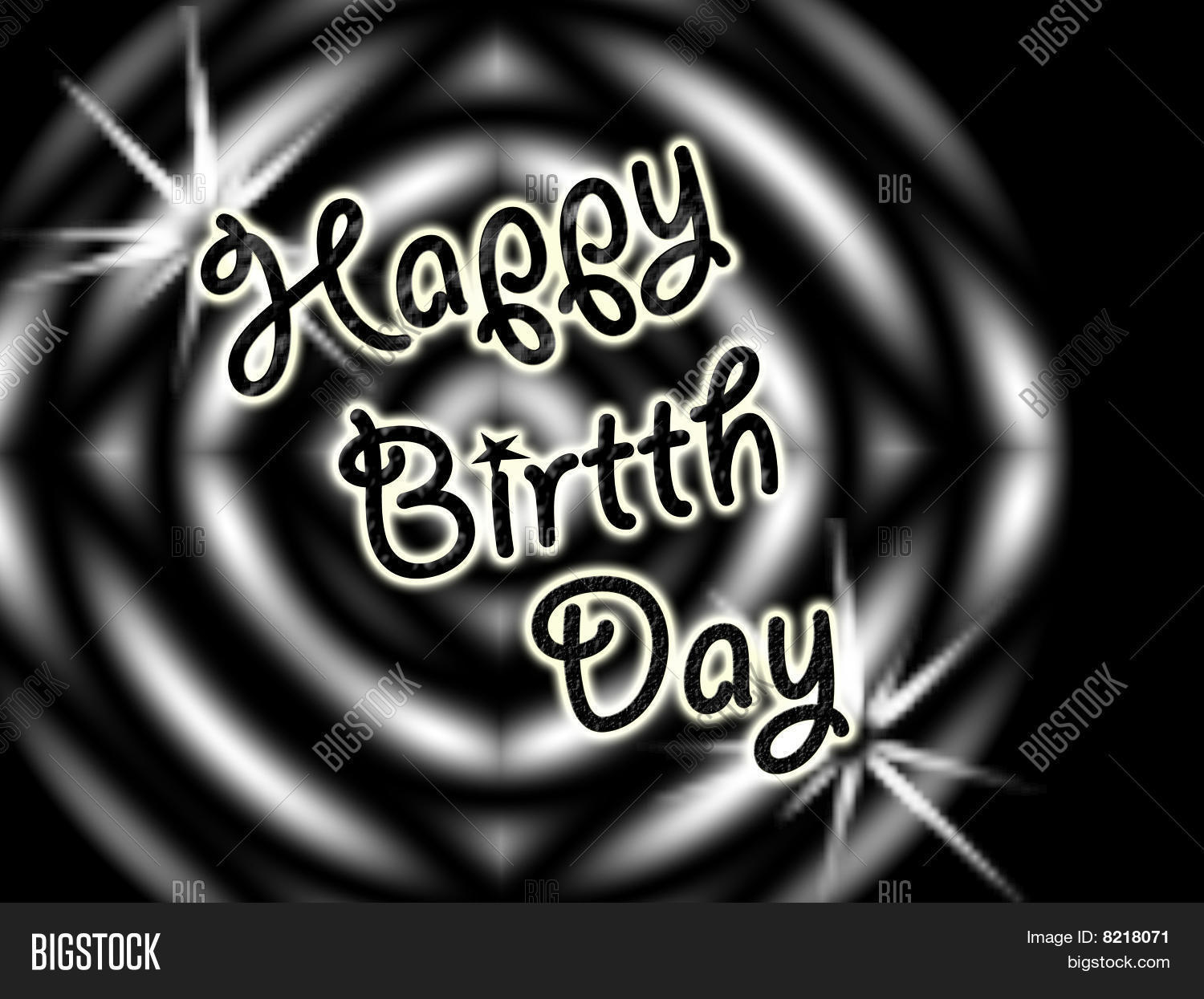 feliz cumpleanos blanco y negro