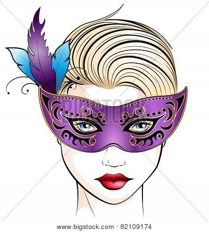 masked woman