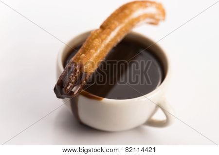 Deliciuos Spanish Churros With Hot Chocolate