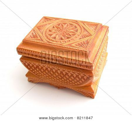 与雕刻木制棺材