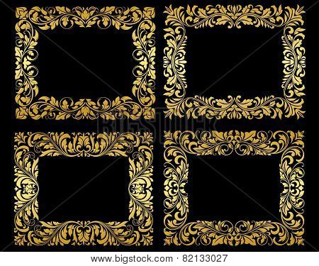 Ornate gold floral frames