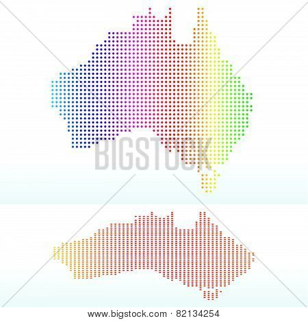 Map Of  Commonwealth Of Australia With With Dot Pattern