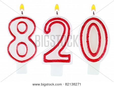 Candles Number Eight Hundred Twenty