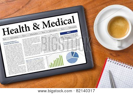 Tablet on a desk - Health and Medical