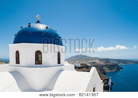White Architecture On Santorini Island, Greece