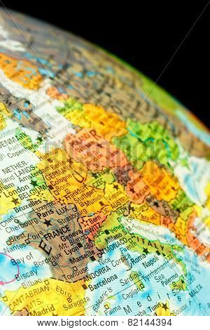 Map Of France Close-up
