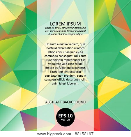 Vector color polygonal brochure