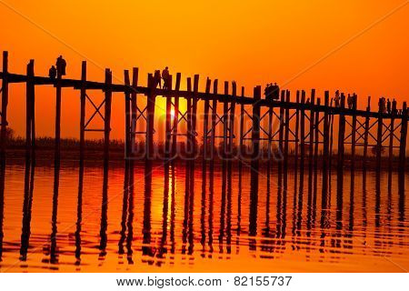 U Bein Bridge, Mandalay, Myanmar