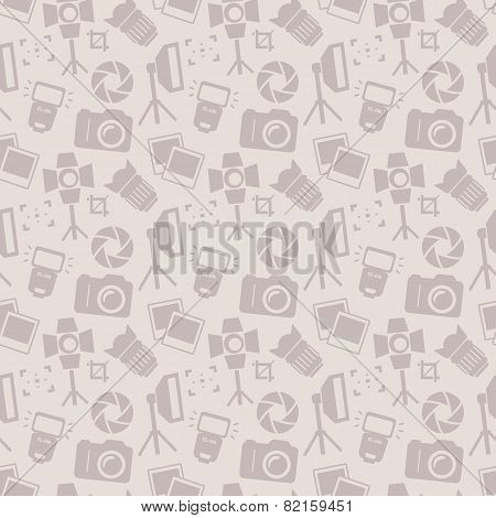 Photographic Seamless Pattern. Vector Background.
