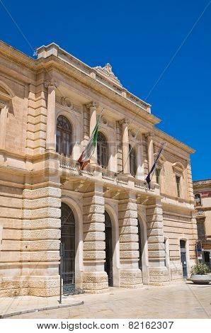 Town Hall Building. Fasano. Puglia. Italy.