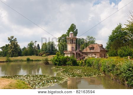 Marlborough Tower In The Village Of Marie Antoinette In The Park Of Versailles Palace