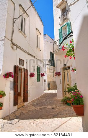 Alleyway. Fasano. Puglia. Italy.